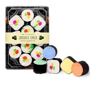 NWT TWEE MULTICOLOR 10 PIECE SUSHI THEME HANDMADE SIDEWALK CHALK